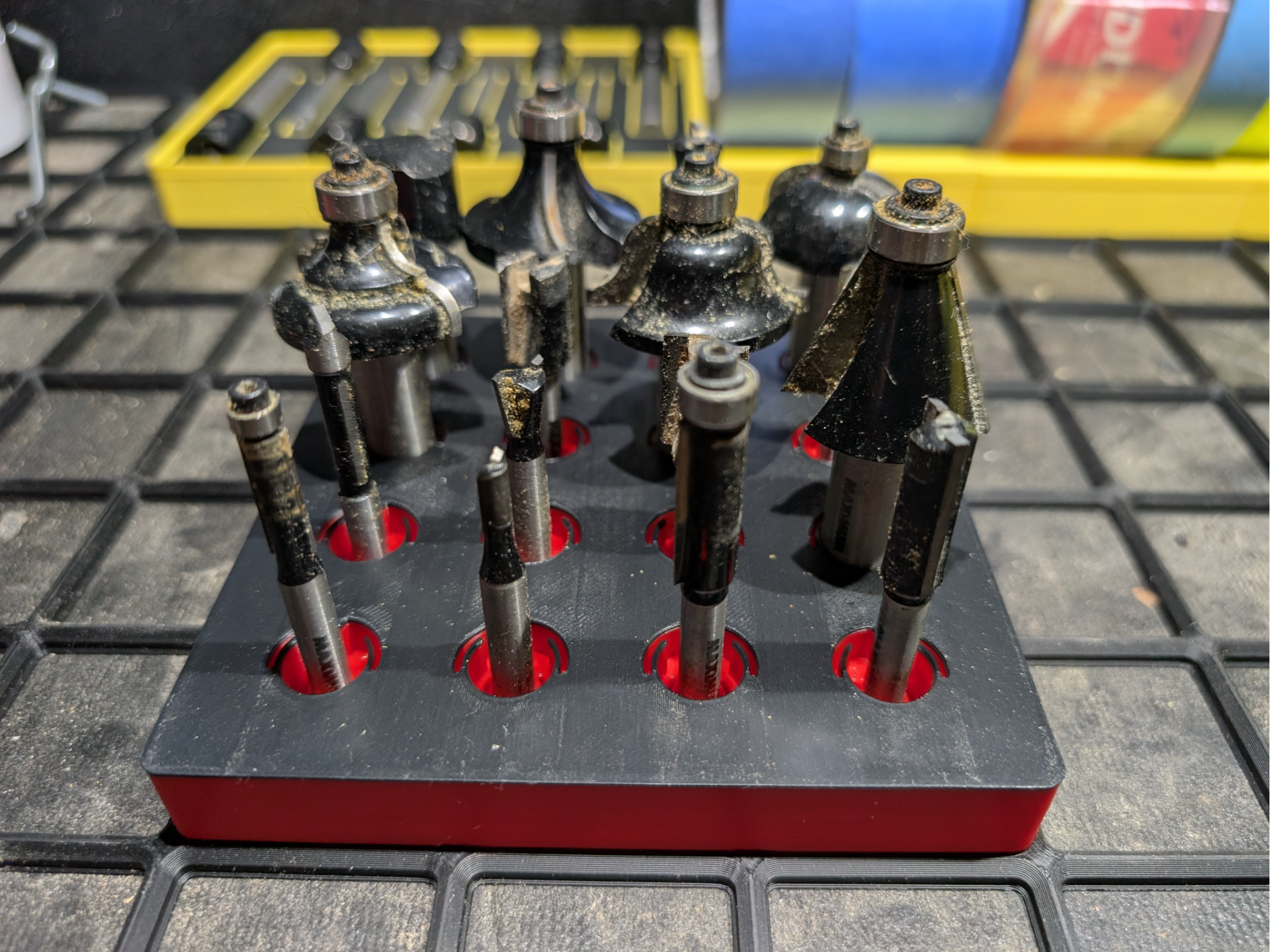 Gridfinity Router Bit Holder - 3x3