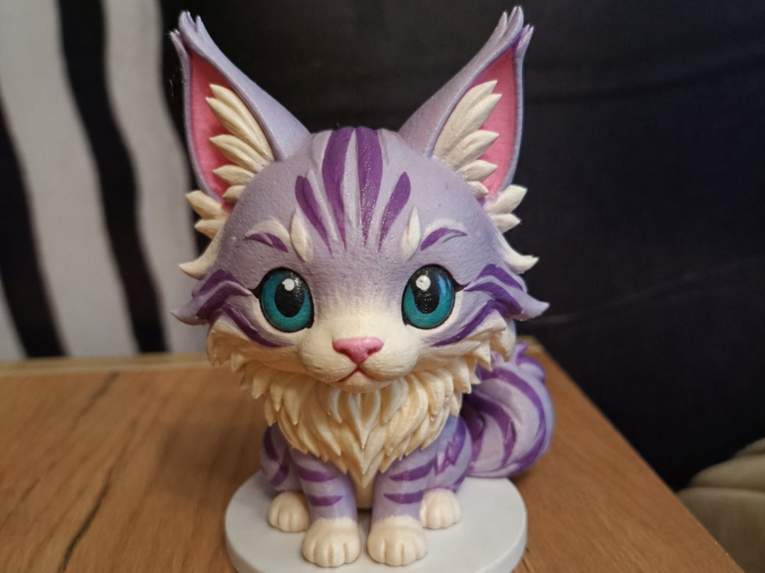 Mystic Violet Cat Figurine