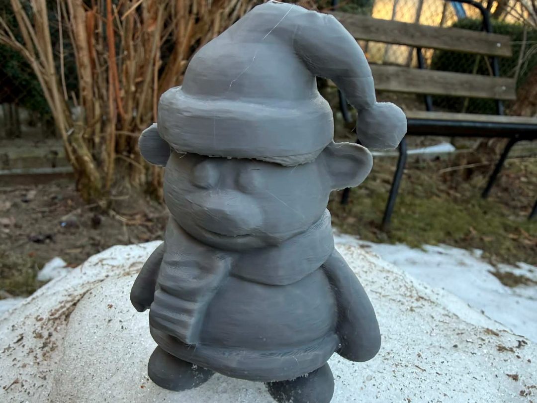 Winter Teddy Bear in a Cap
