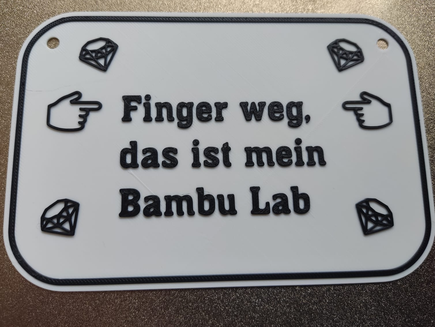 Schild "Finger weg"