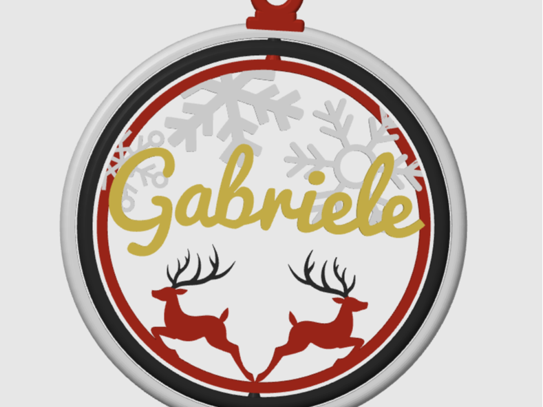 Gabriele - spinning Christmas ornament with name