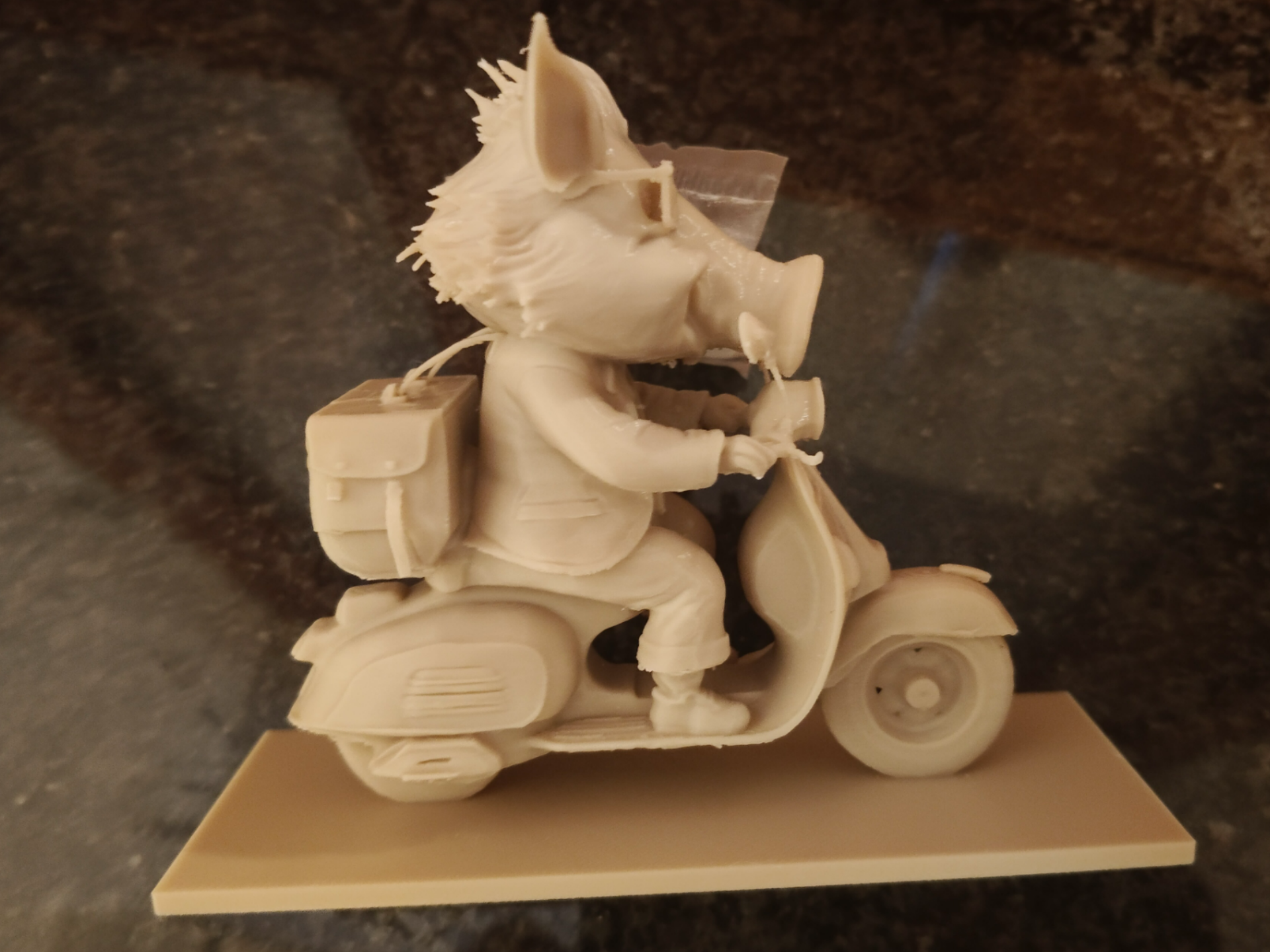 Cinghiale in Vespa