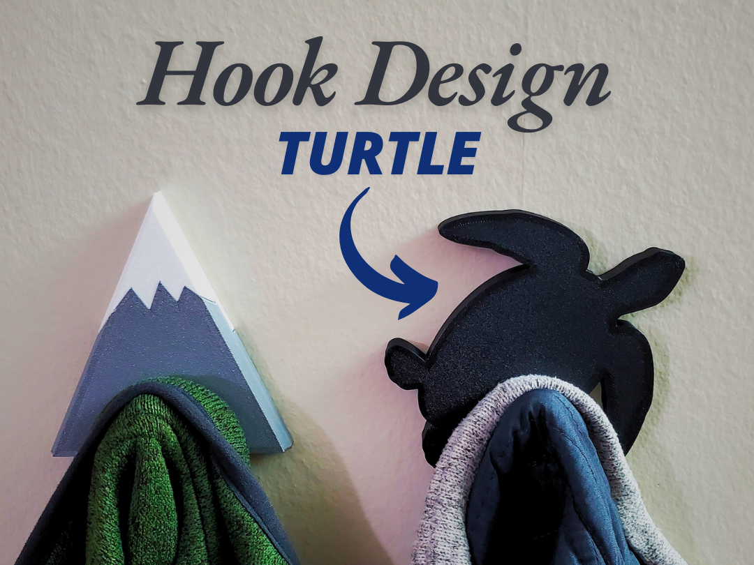 Turtle Coat Hook Design - Interchangeable Decor