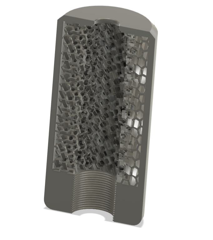 Airsoft suppressor with SILENCING MEDIA