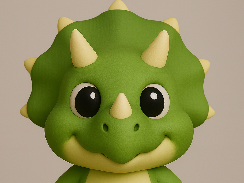 Triceratops Dinosaur - Adorable Model
