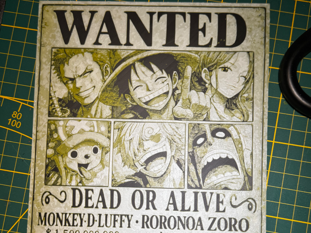 One Piece Wanted Fan art HueForge