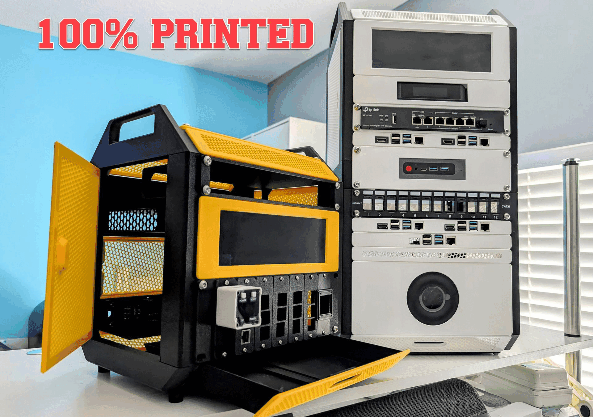 Snap Rack 100% Printed 10" Home Lab Equipment Rack