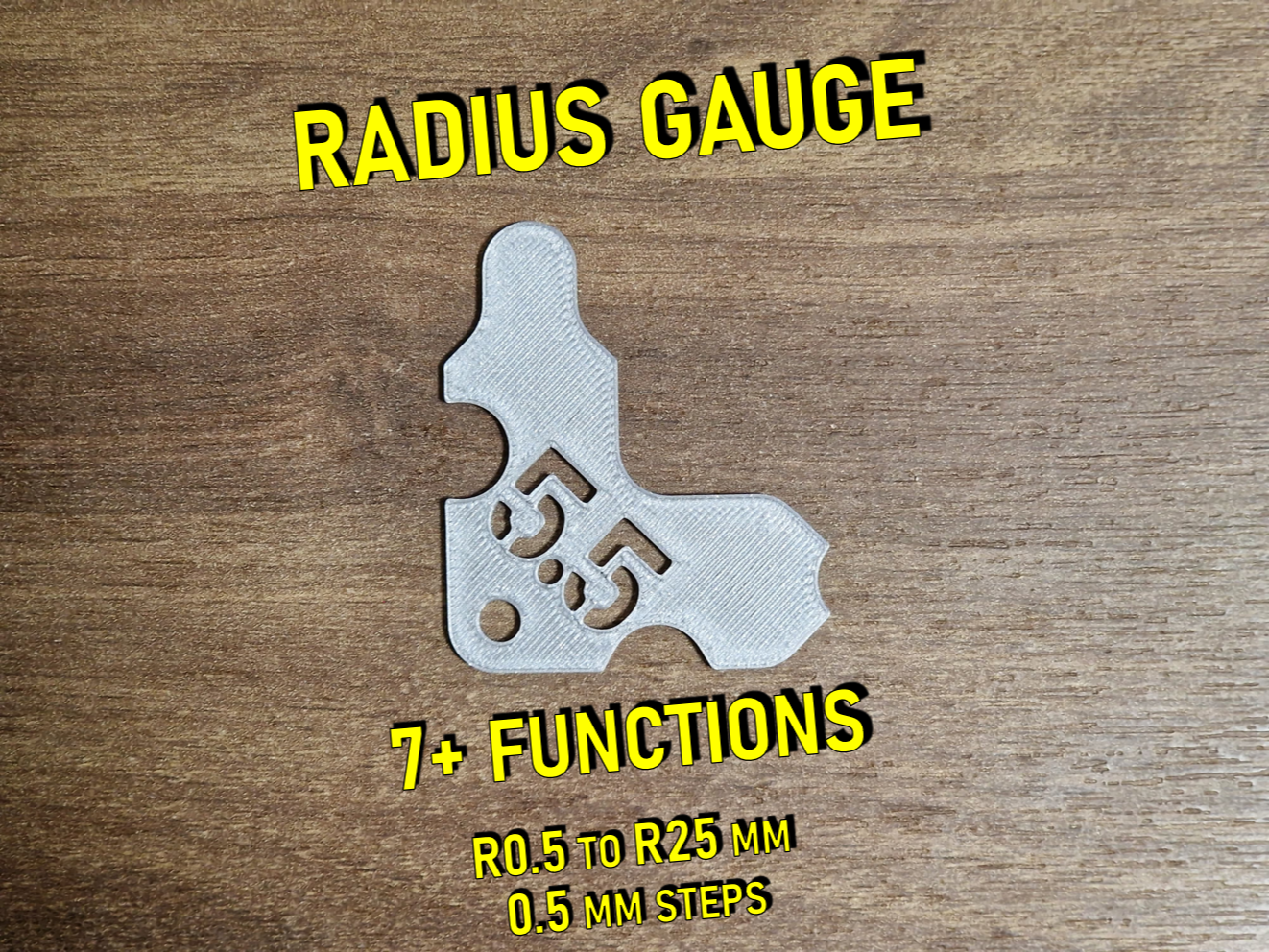 Radius / Fillet gauge R0.5 - R25 (multifunctional)