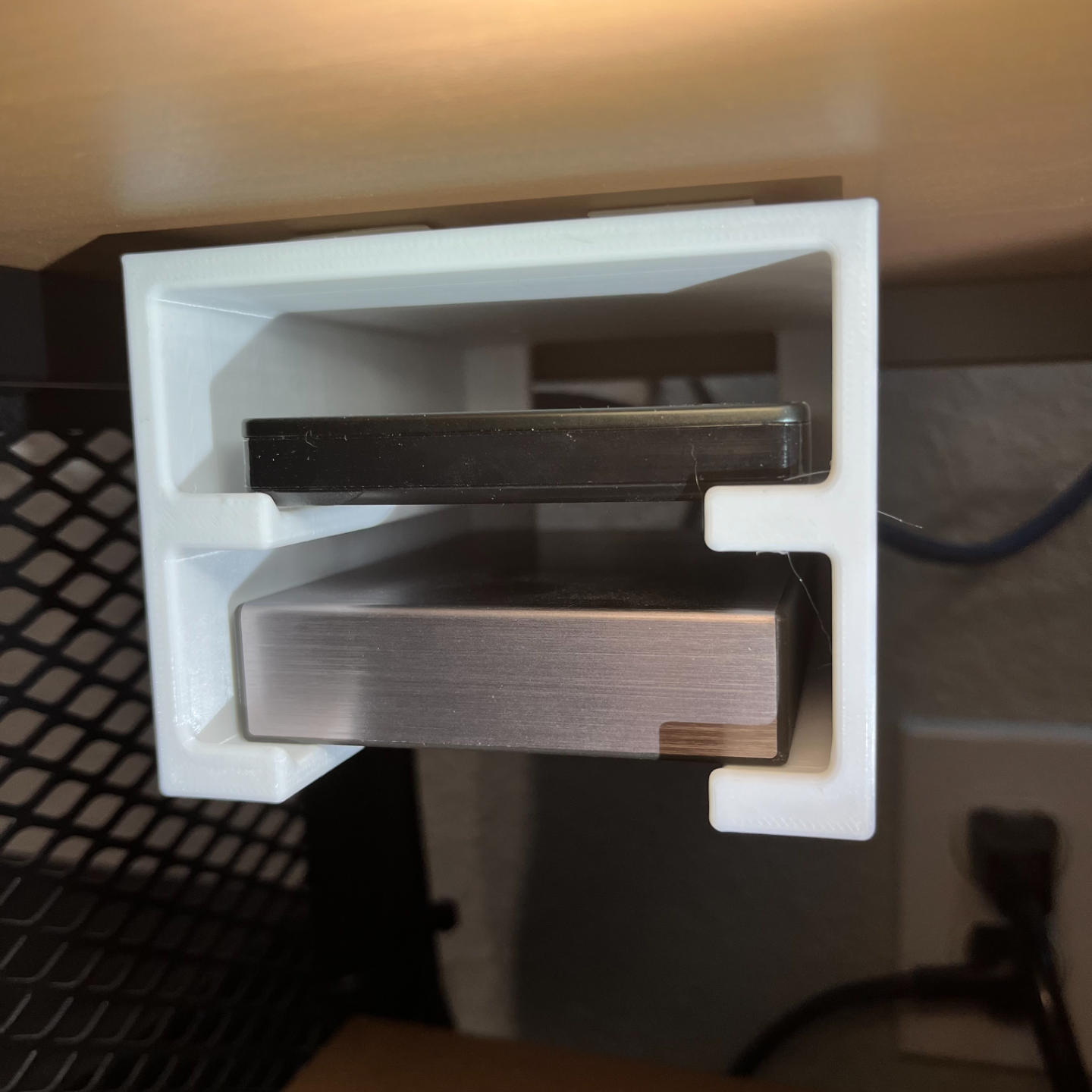 2-Bay External Hard Drive Mount (Under-desk)