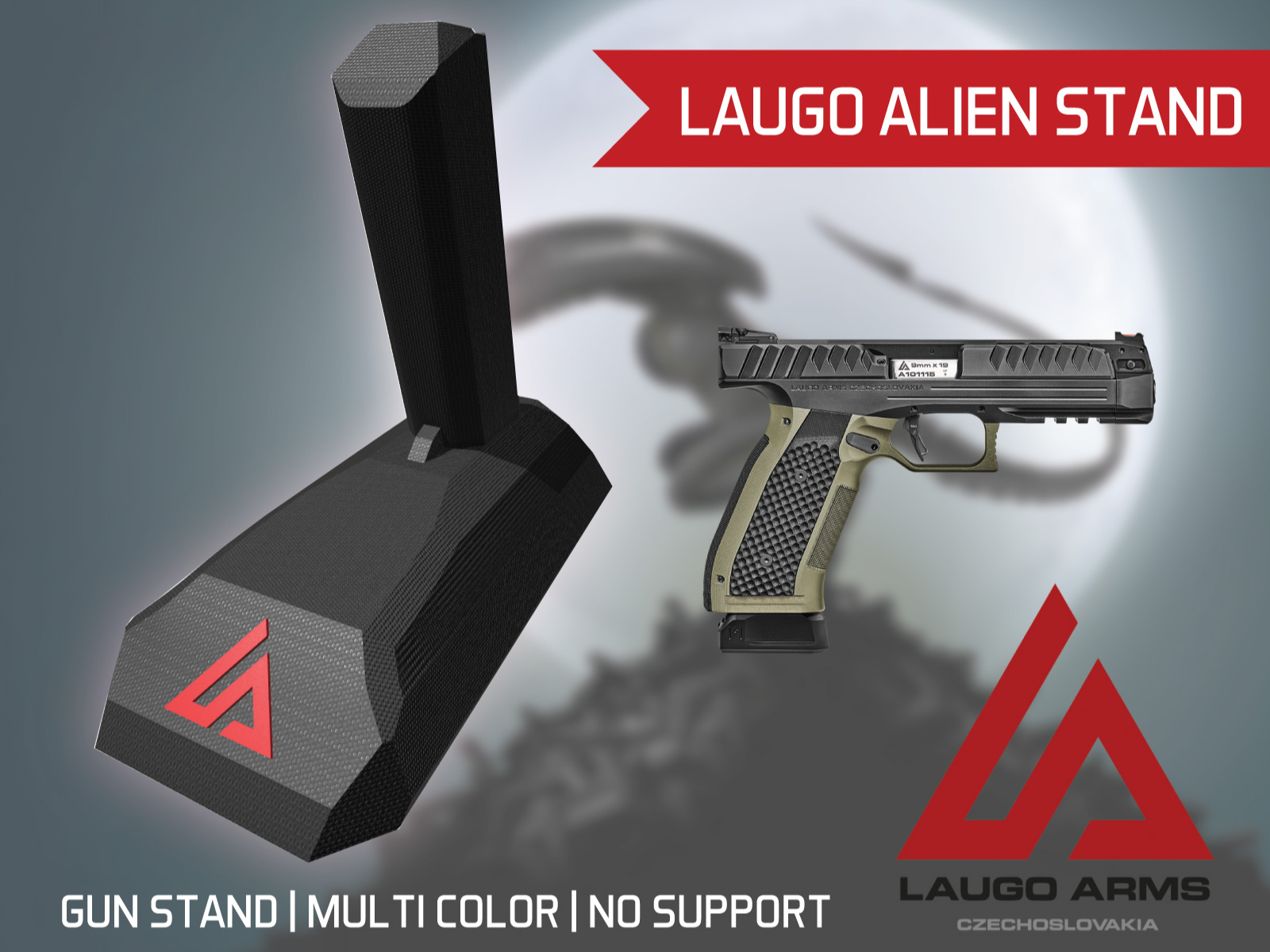 Laugo Arms Alien Gun Stand Multi Color