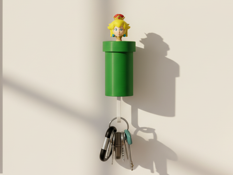 Principessa Peach - Portachiavi Appeso a Muro