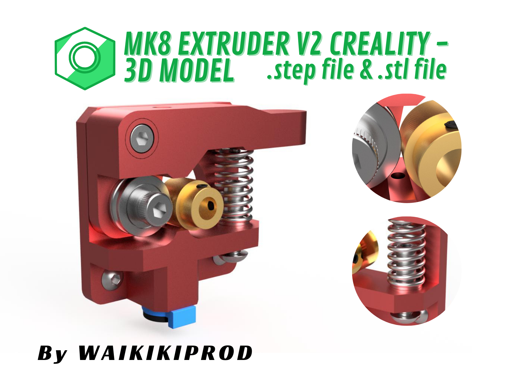 MK8 Extrudeur V2 Creality - 3D model