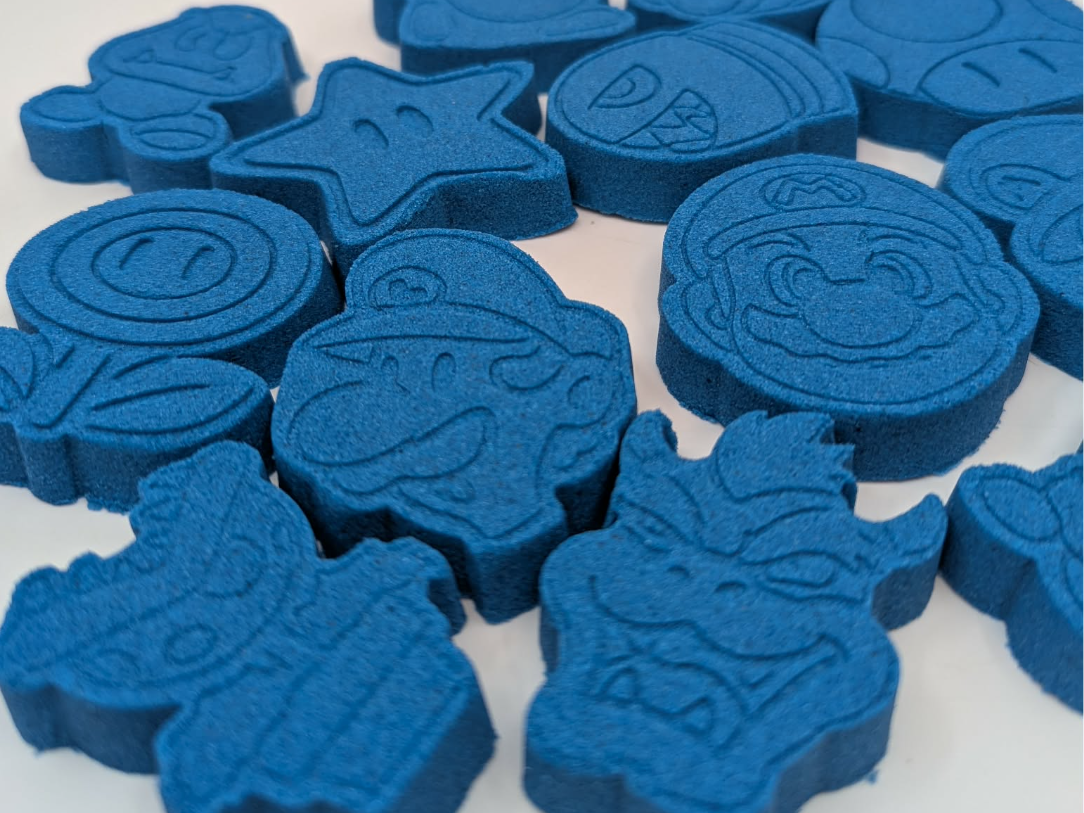 Mario-Inspired Character Bath Bomb Molds, 12 molds