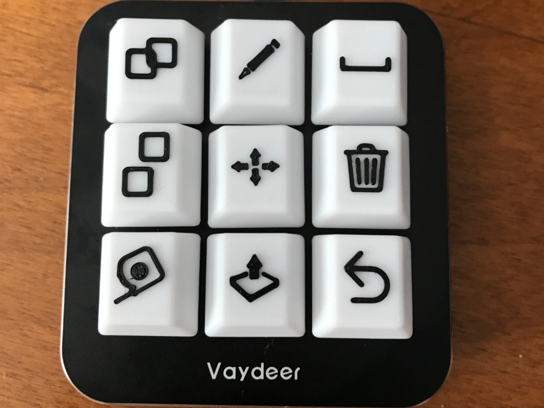 Keycaps for Sketchup shortcuts for Vaydeer keypad