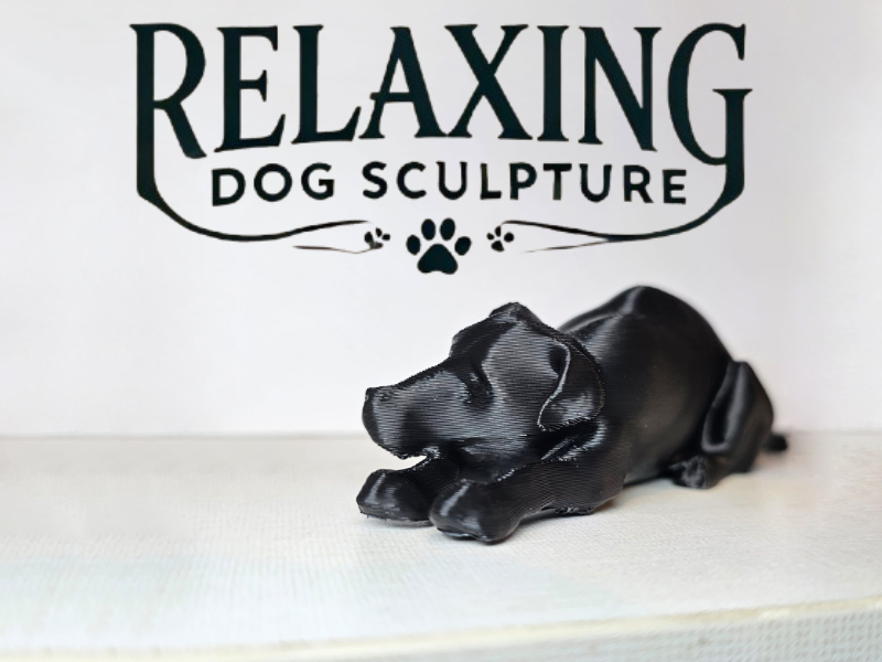 Relaxing Dog Sculpture