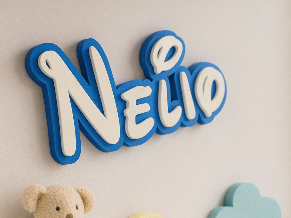 Namensschild - Nelio - Kinderzimmer