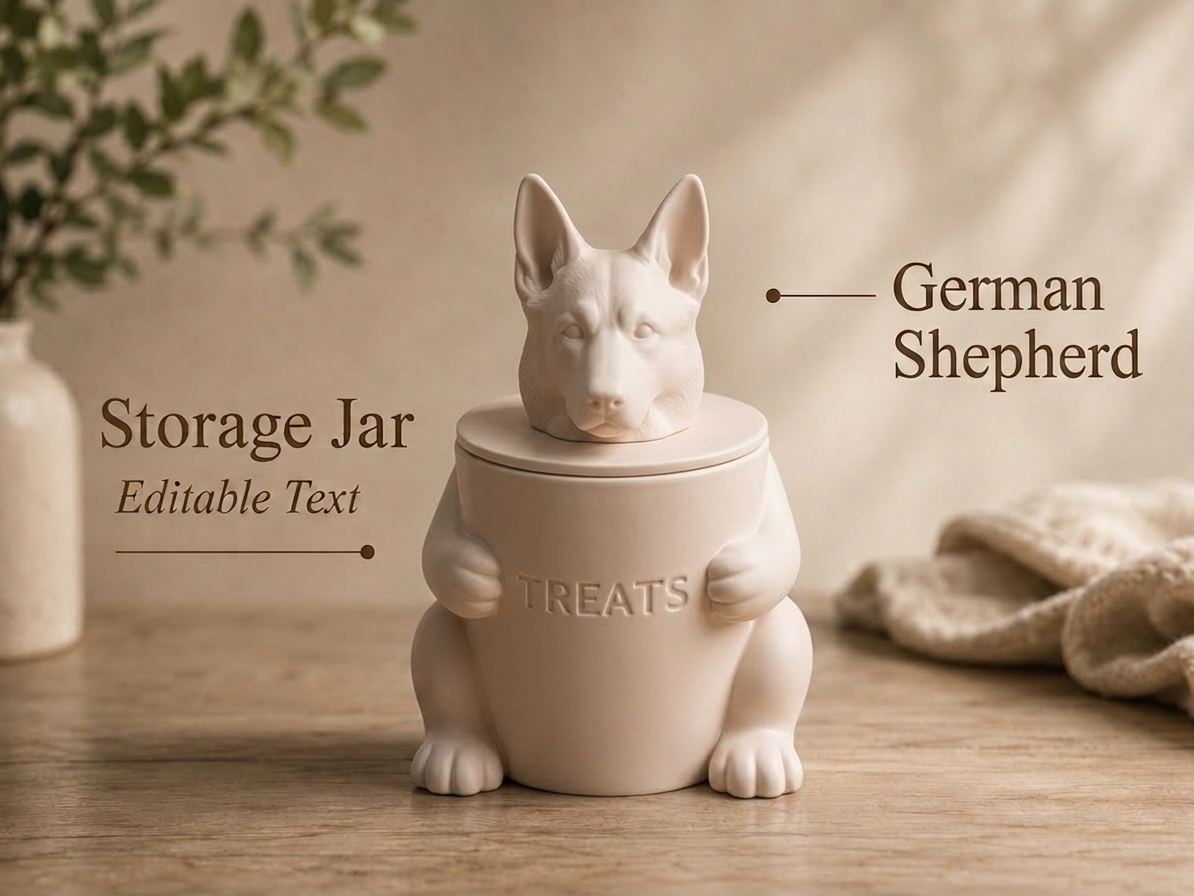 German Shepherd Storage Jar