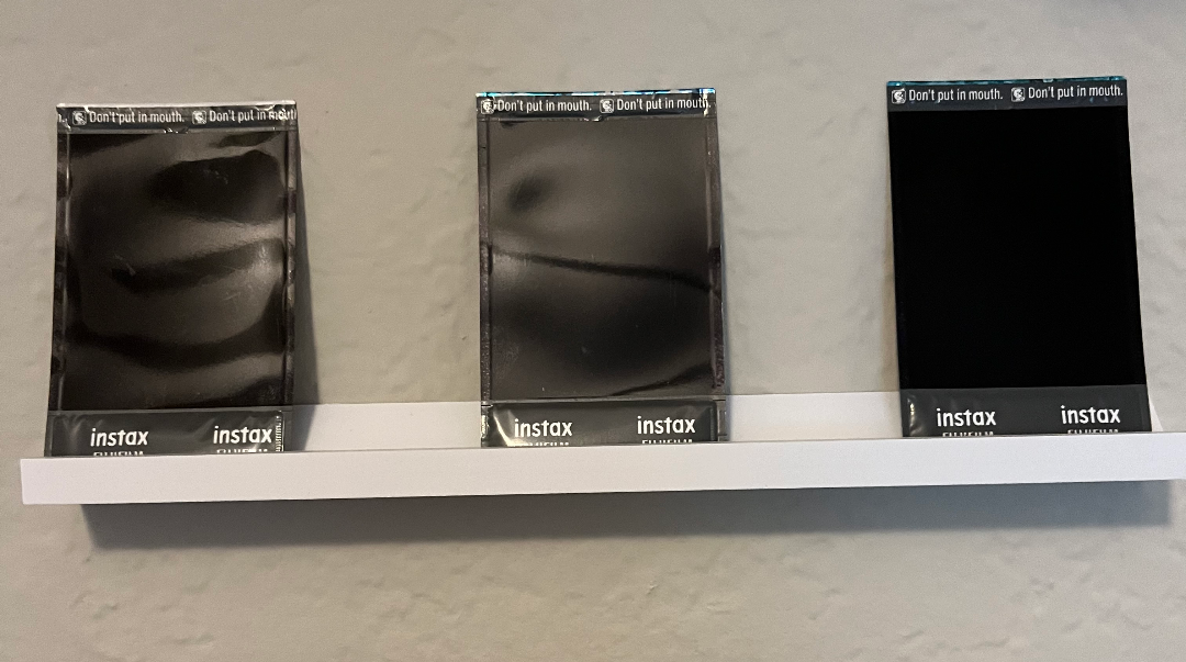 Polaroid shelf