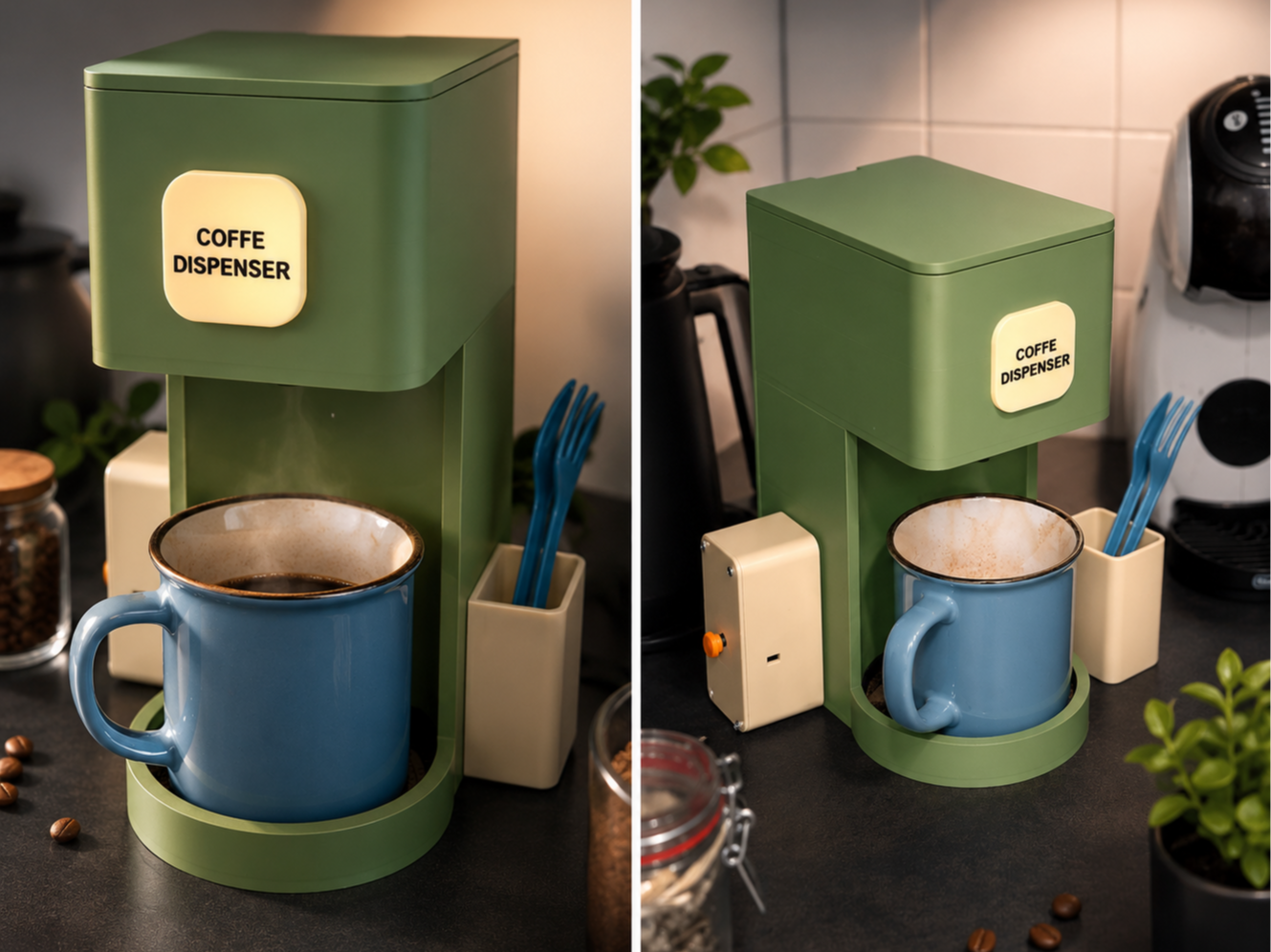 Caffè e Cacao in Polvere Dosatore PORTABICCHIERI