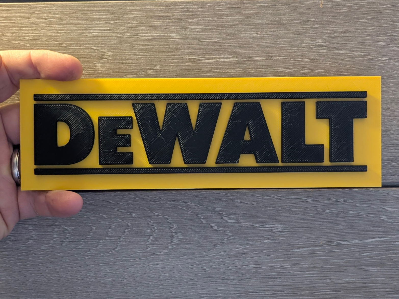 DeWalt logo sign plaque 2-sizes