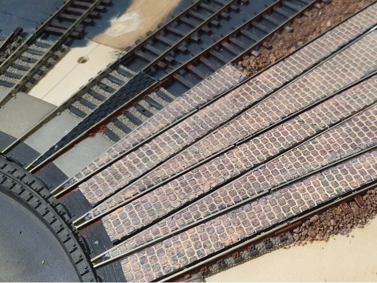Pavage entre les rails pour pont tournant 6152