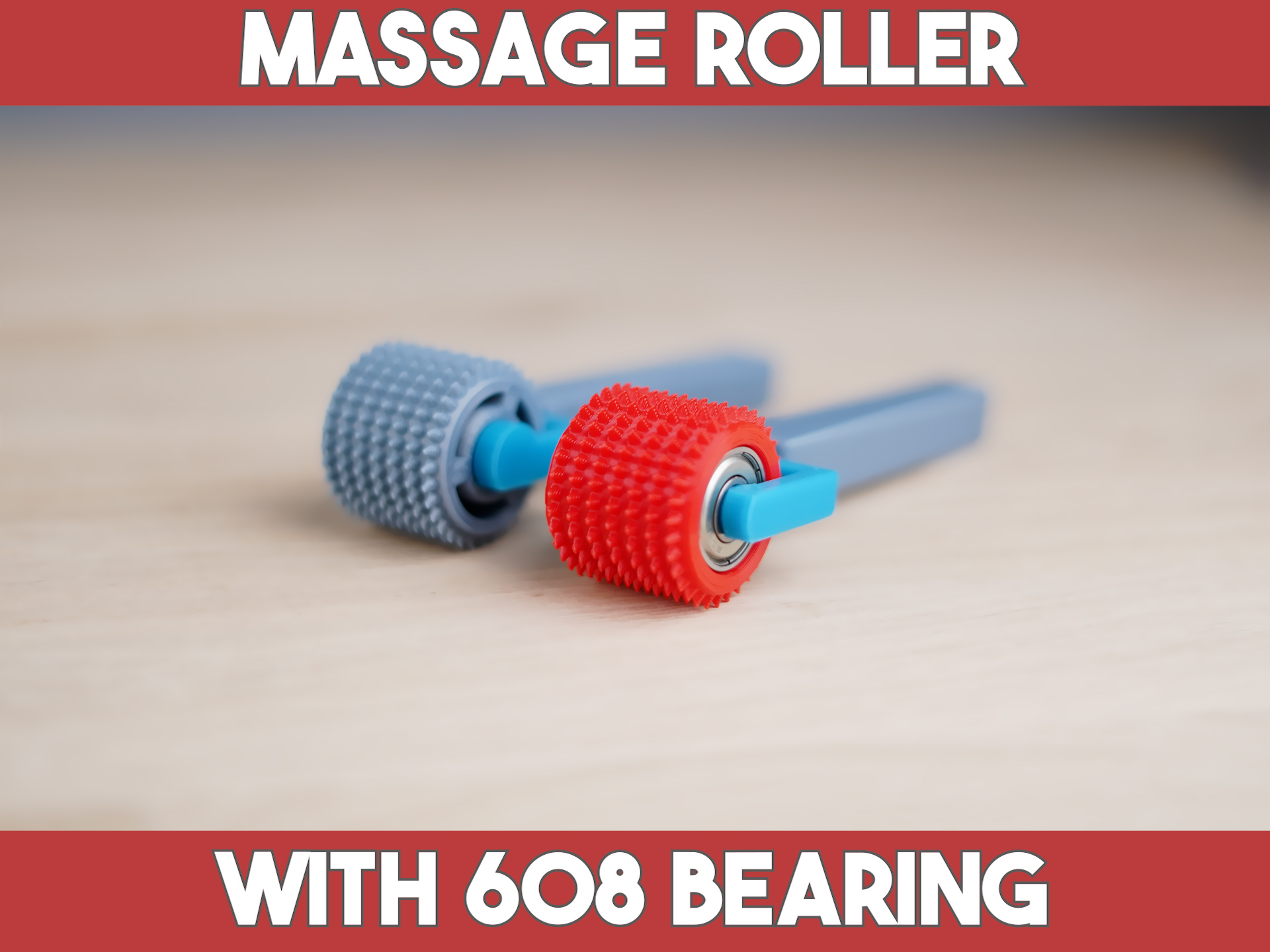 Pocket massage roller with 608 bearing