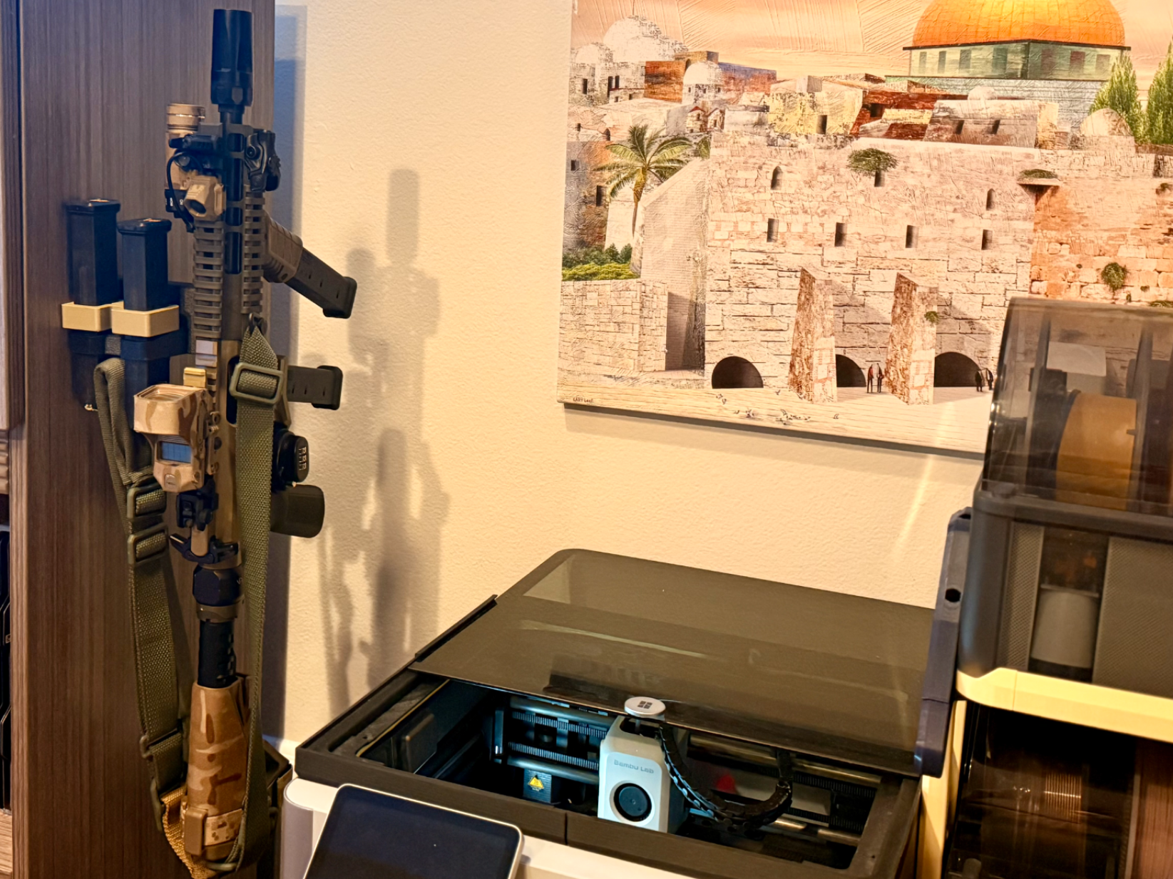 AR-9 Wall Mount with Dual Magazine Holder