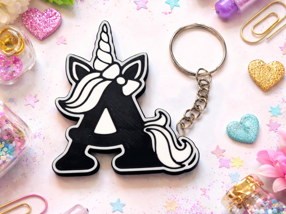 A unicorn inspired keychain