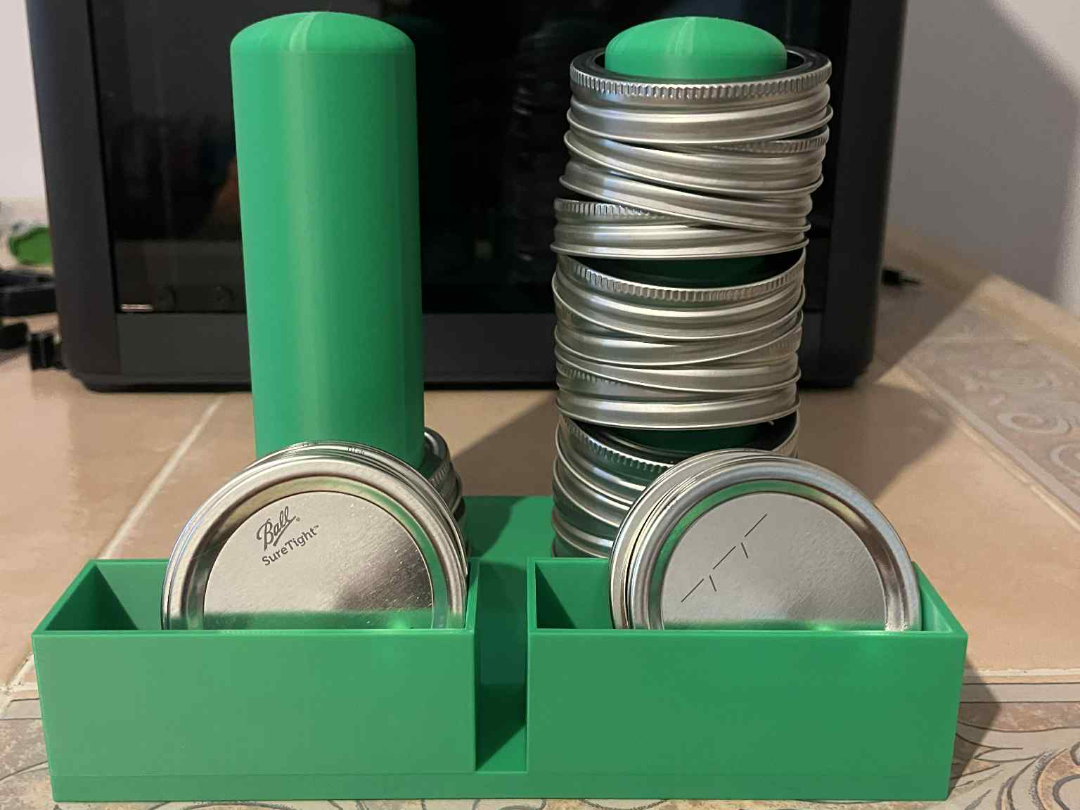 Mason jar lid and ring holder for canning