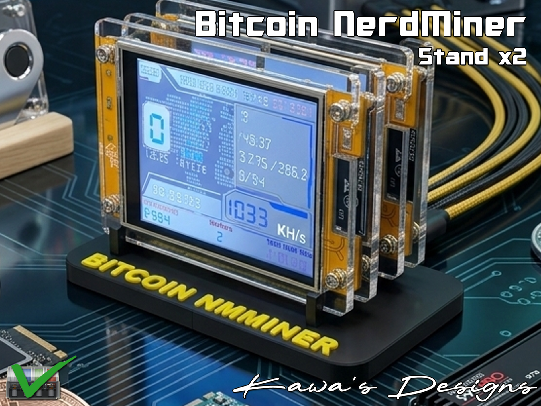 Bitcoin NM NerdMiner Stand x2