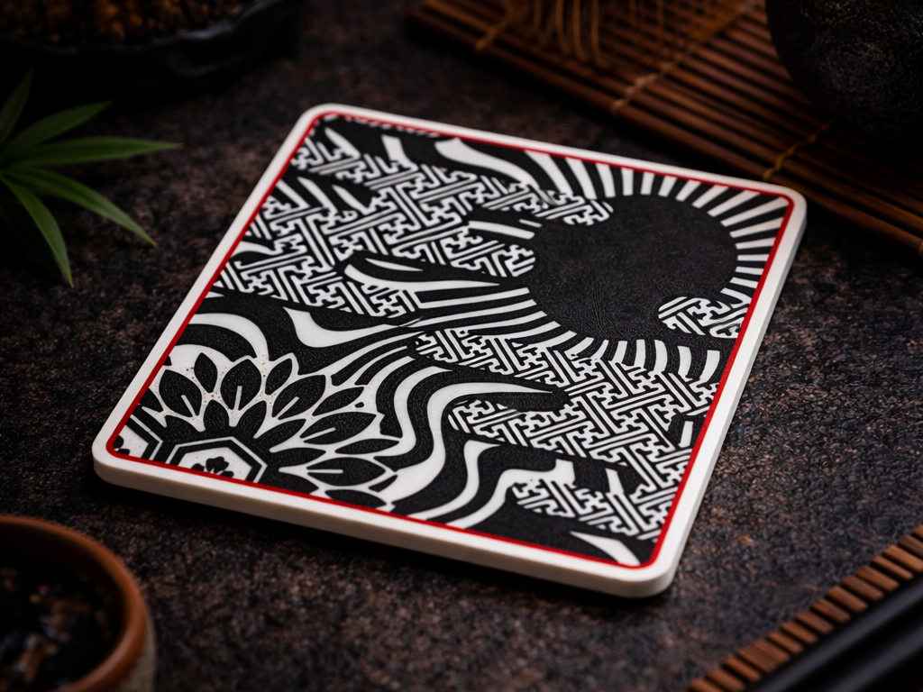 Rising Sun – Japanese Inspired Coaster