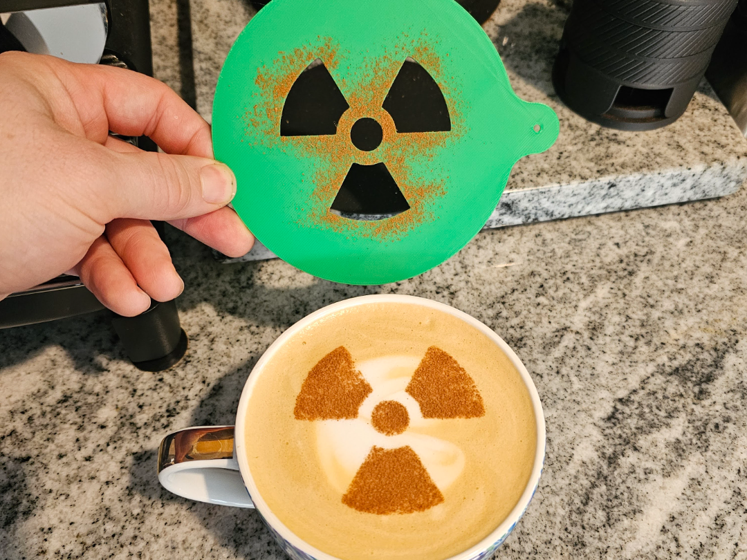Perfect Radioactive Latte Art Stencil