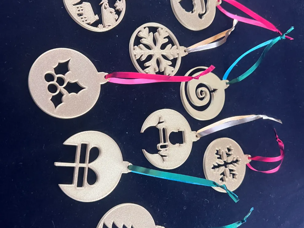 Flat Christmas Tree Ornaments