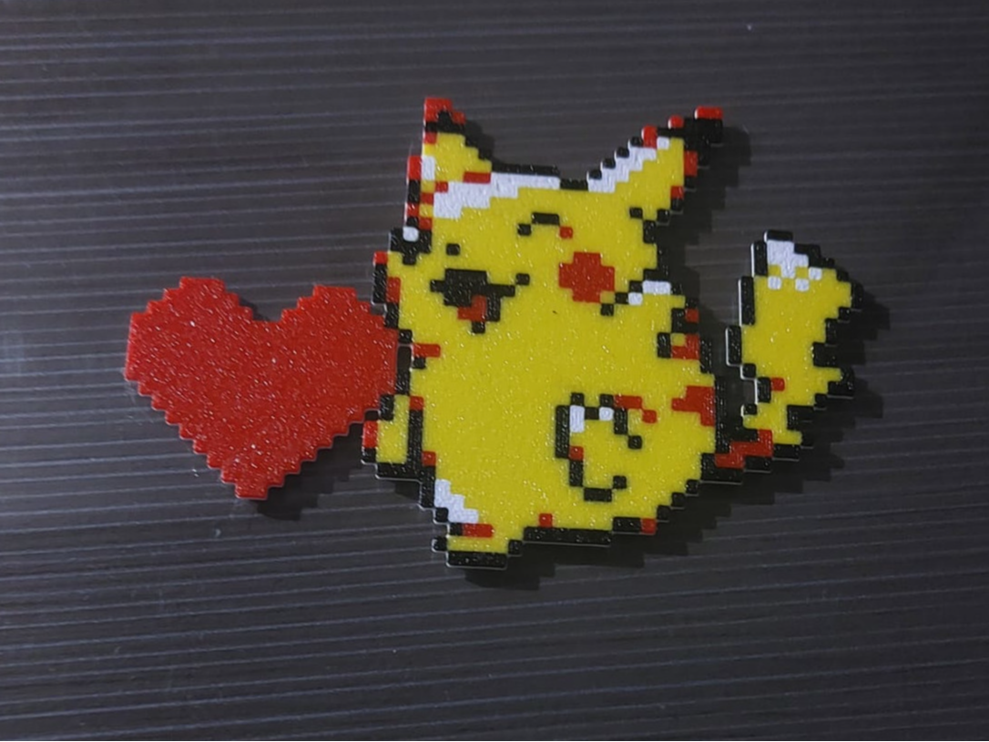 Pikachu Heart PixelArt