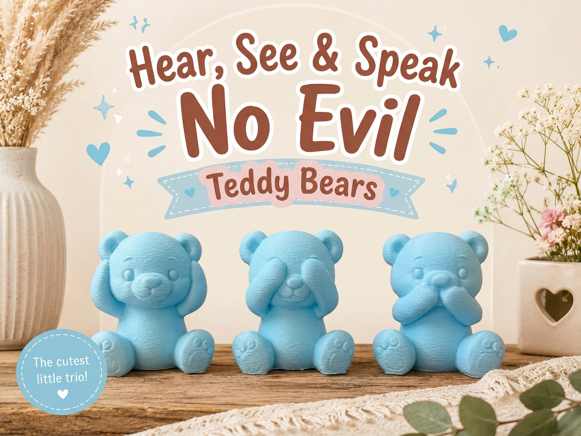 Hear, See & Speak No Evil Teddy Bears