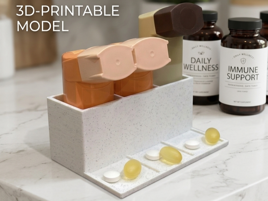 Inhaler Station & Vitamin Organizer