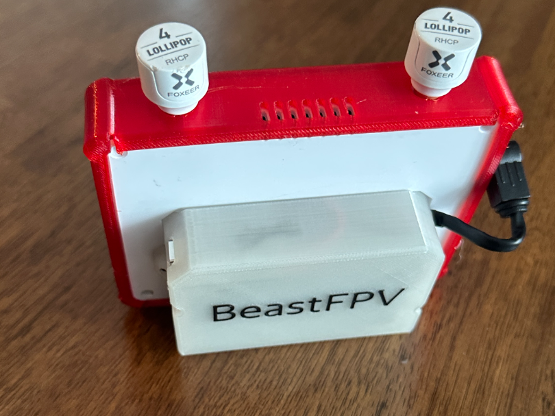 HDZero Monitor battery extension with type-C