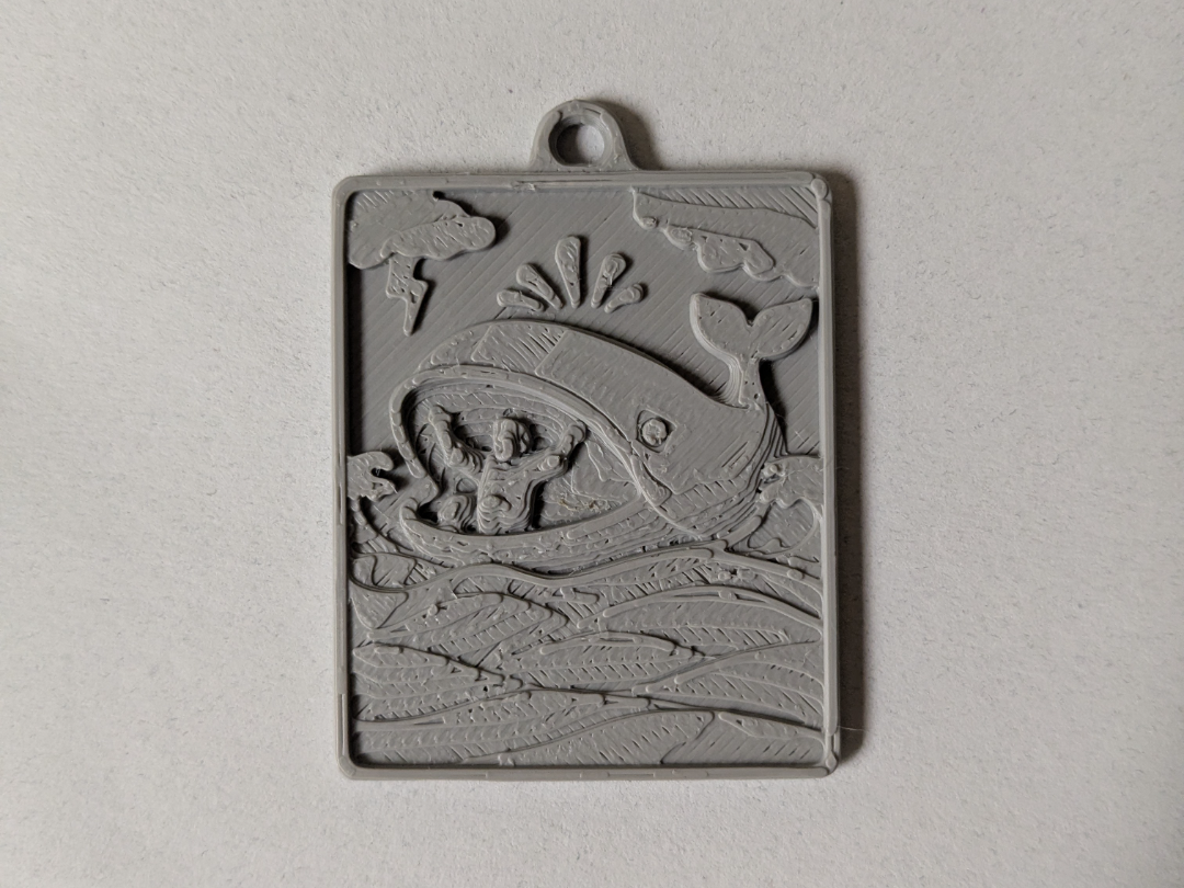 Jonah's Whale Biblical Keychain/Ornament
