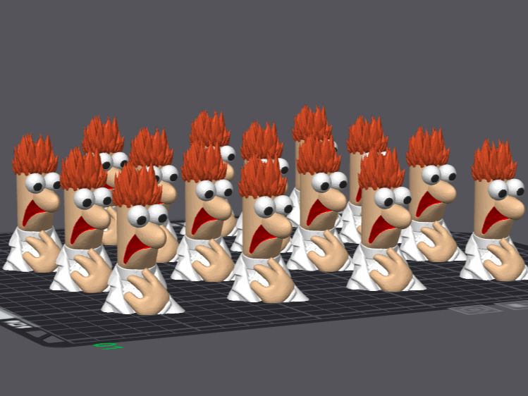 Funny Beaker Muppet Multicolor Model For AMS