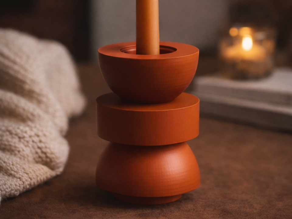 Diabolo candle holder