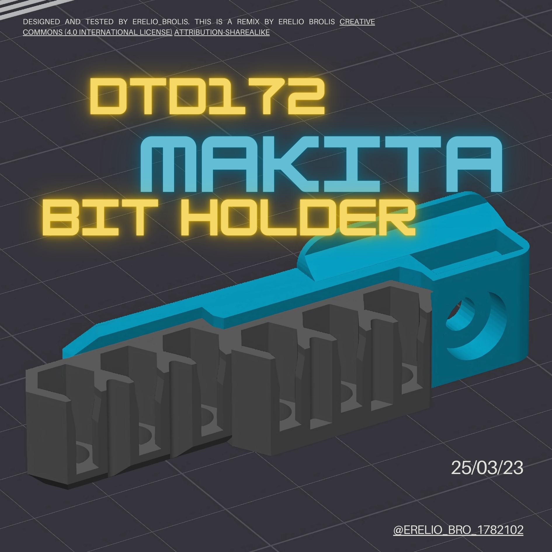 Makita DTD172  BIT HOLDER, magnetic