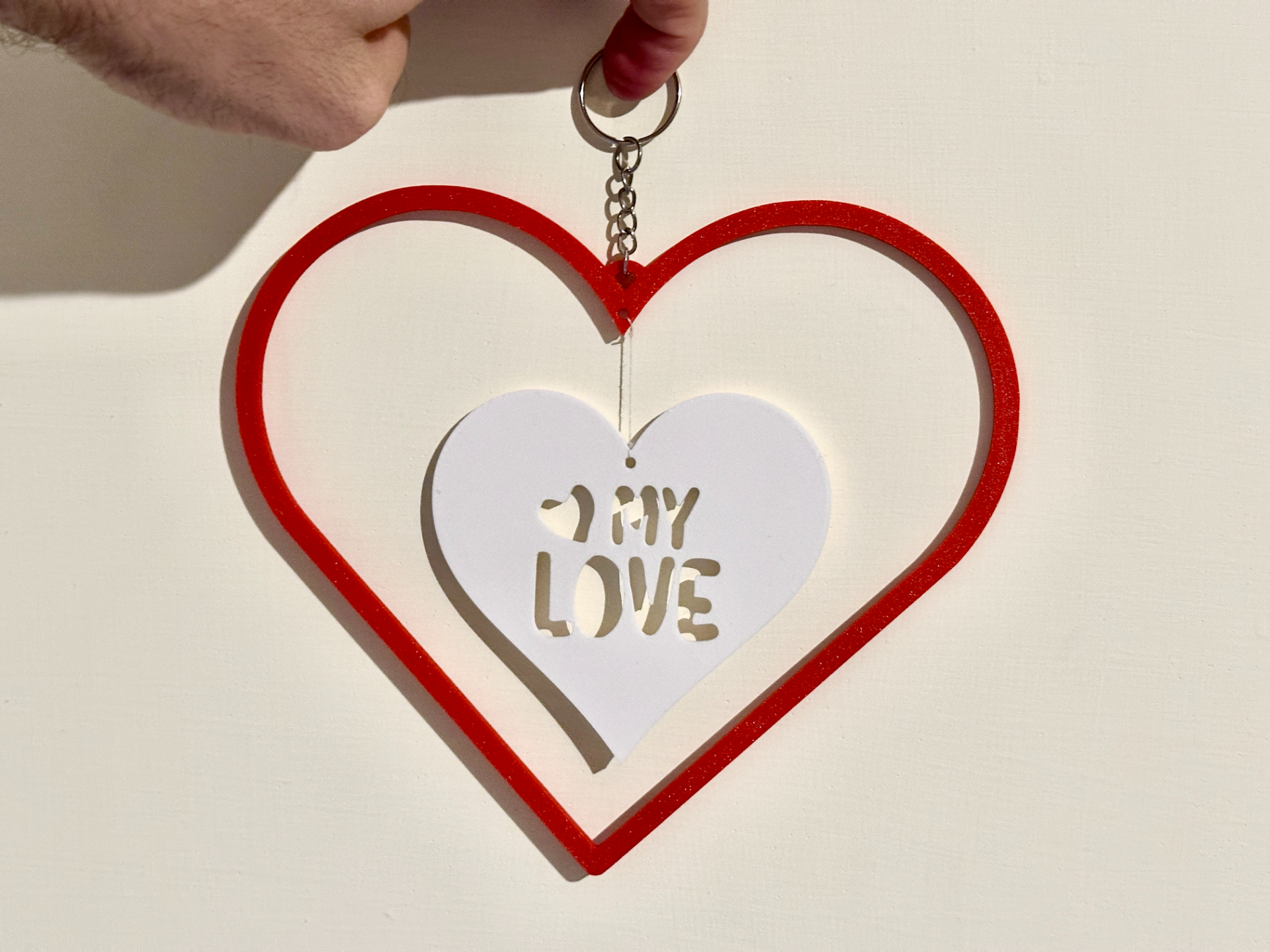 Silhouette Cuore Sospeso " My Love "