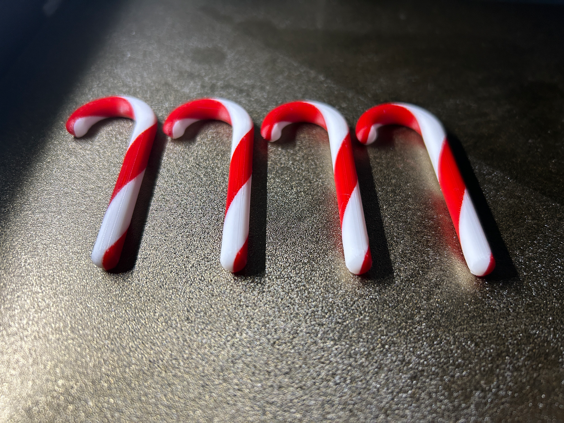 7 fully round candy canes - print with Bambu Glue