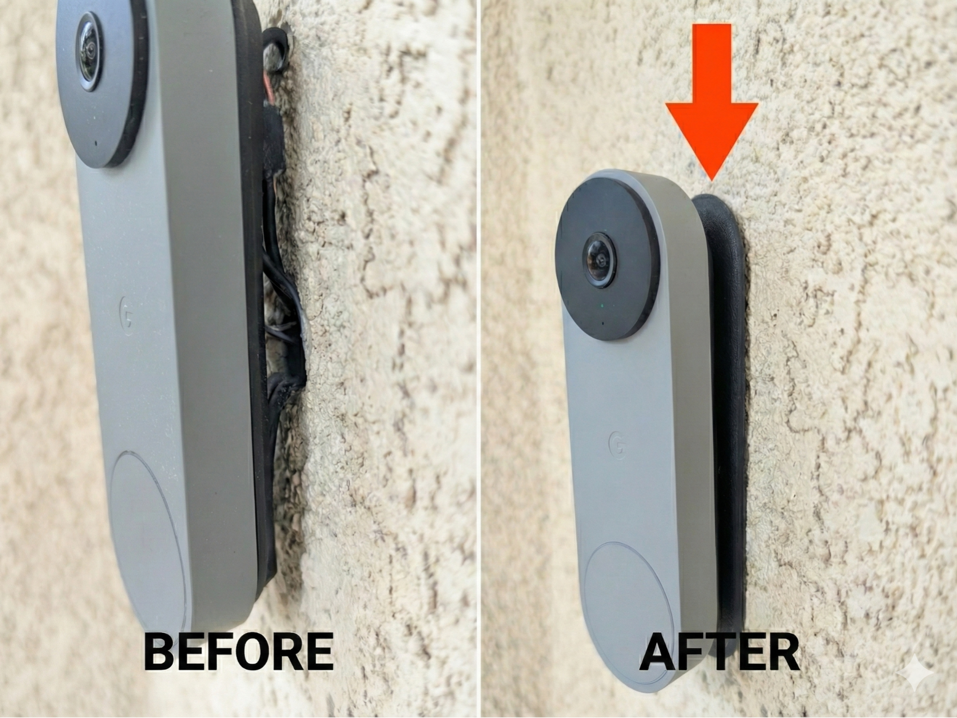 Google Nest Doorbell Wall Plate All Gens (2+3+Bat)