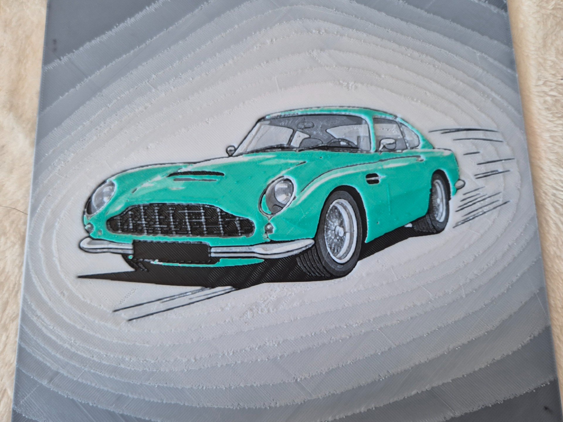 Aston Martin DB5 Hueforge