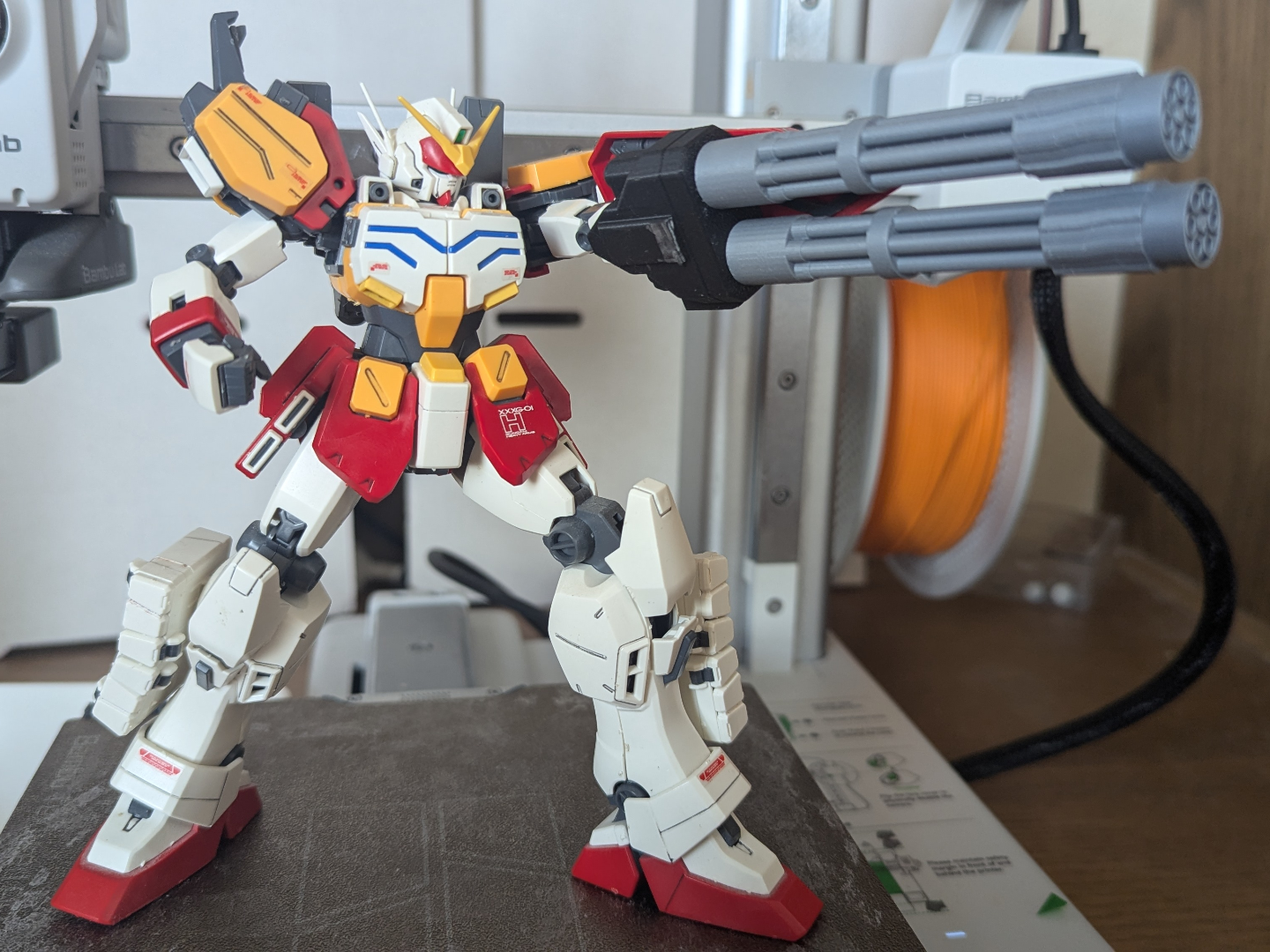 Twin Gatling Gun for 1/100 MG Heavyarms