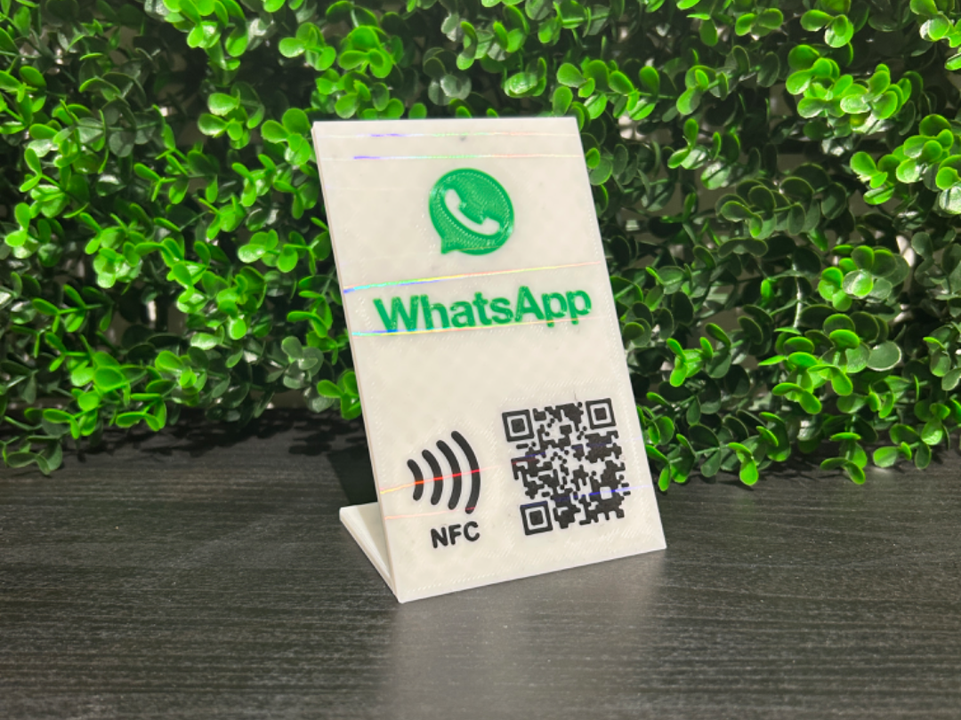 STAND QRCODE/NFC CARD WHATSAPP EDITABLE