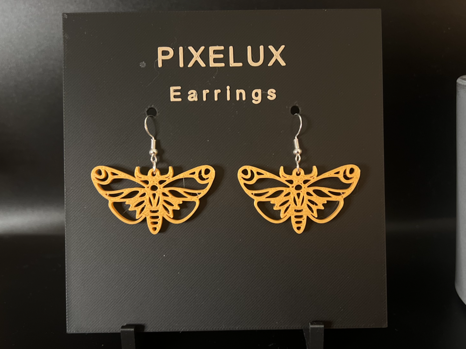 Golden Moth earrings