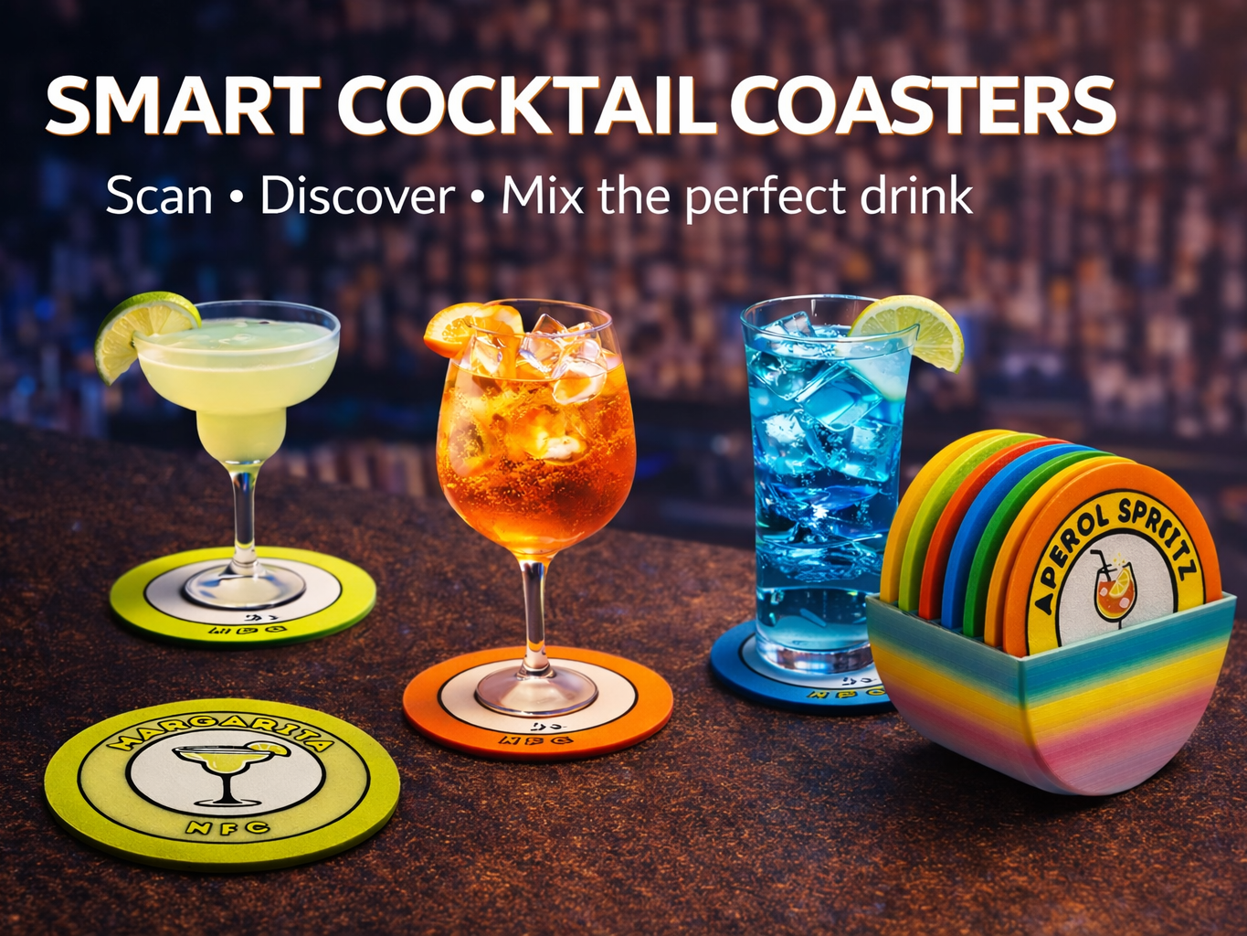 Smart Cocktail Coasters - NFC