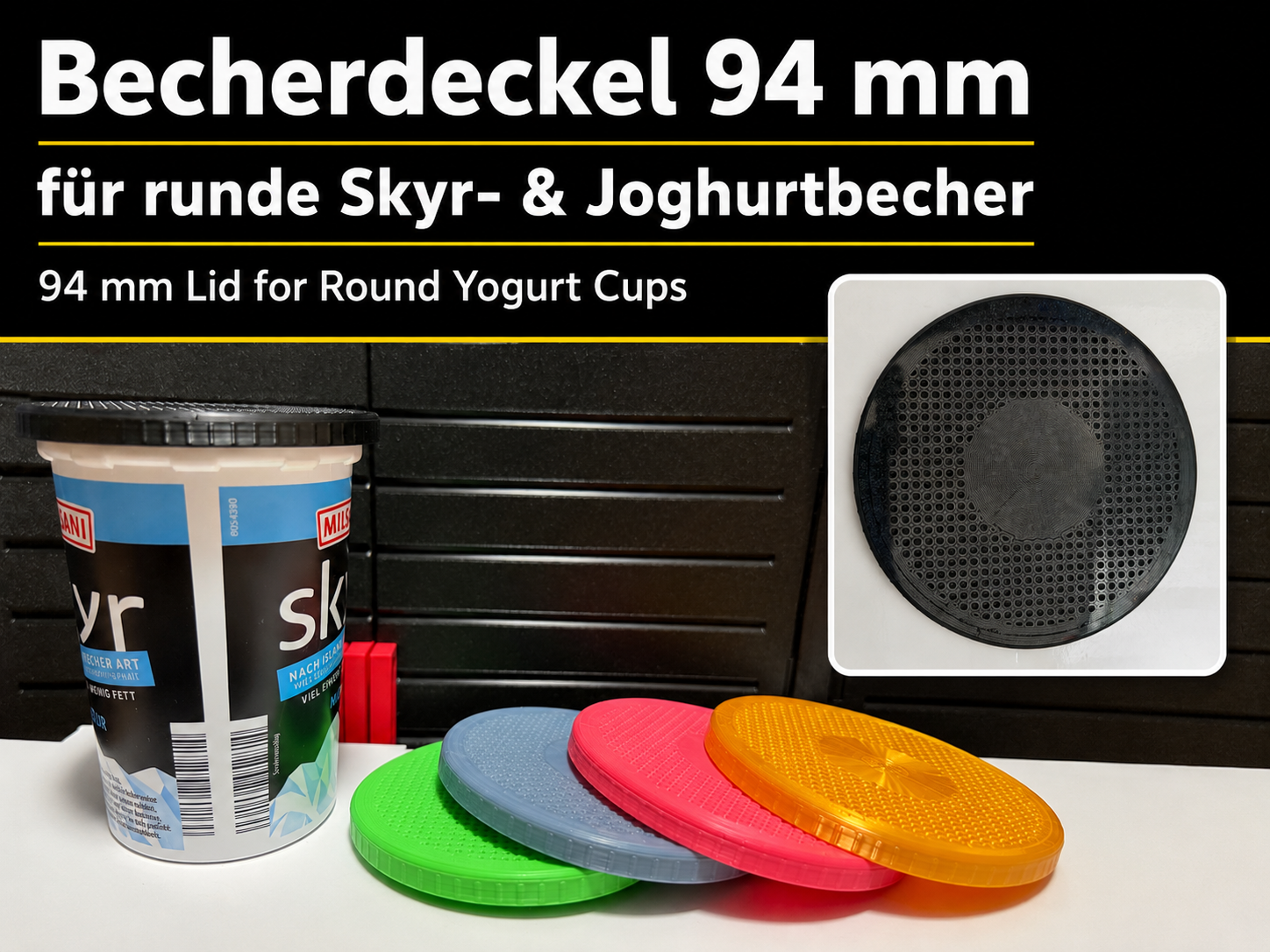 Becherdeckel für 94 mm Skyr- & Joghurtbecher V1